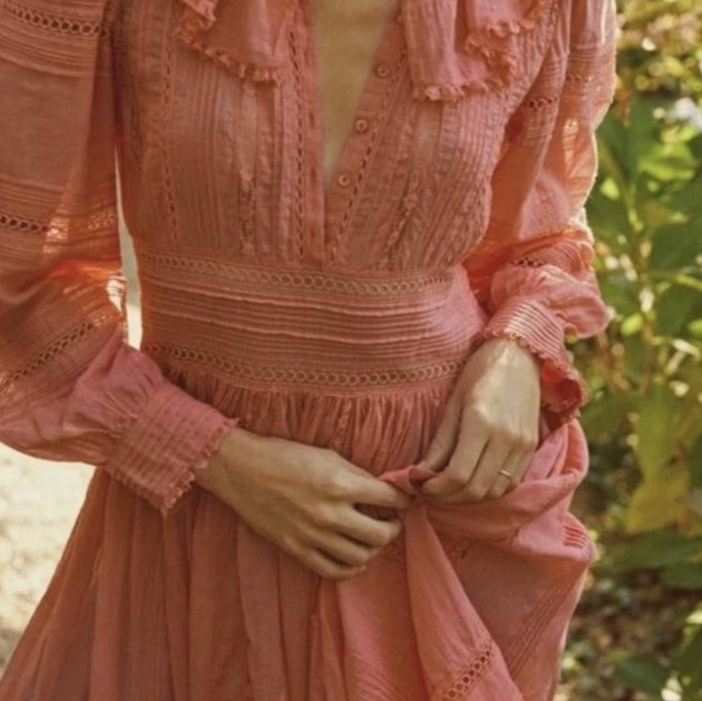 Doen Marla Midi Dress Apple Blossom Medium NWT - Picture 4 of 9